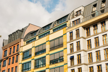 Fototapeta na wymiar modern and colorful apartments exterior