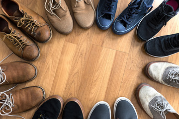 shoes styles Collection lifestyles footwear fashion Close-up Big collection