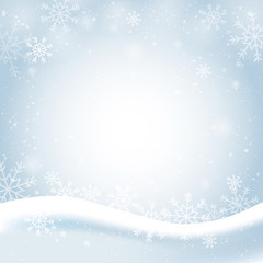 christmas snow and winter background vector illustration