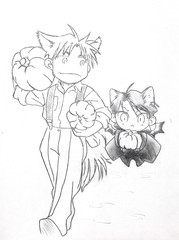 Drawing in the style of anime. The image of a fictional characte