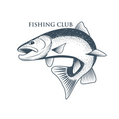 Fototapeta premium Fishing badge template