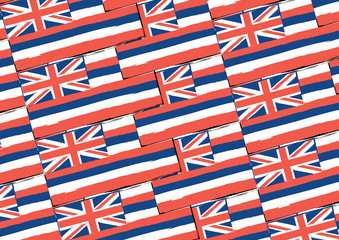 abstract HAWAIIAN flag or banner