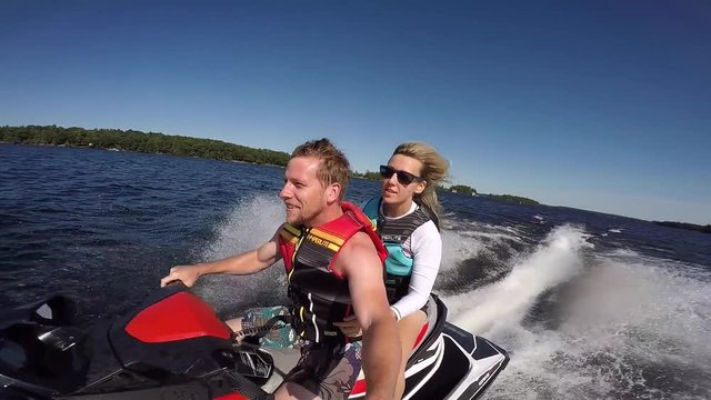 seadoo passenger points something out to driver