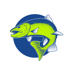 Fishing badge template