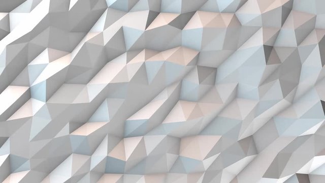 White abstract polygonal background animation loop