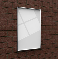 Fototapeta premium Blank Frames For Posters, Pictures, Arts, Drawings, Scenery And Print Templates, Mock Up Template On Wall Background. 3d render illustration.