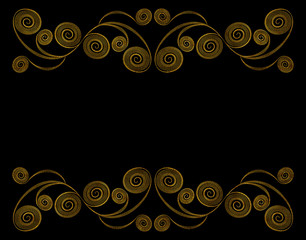 Border on black background