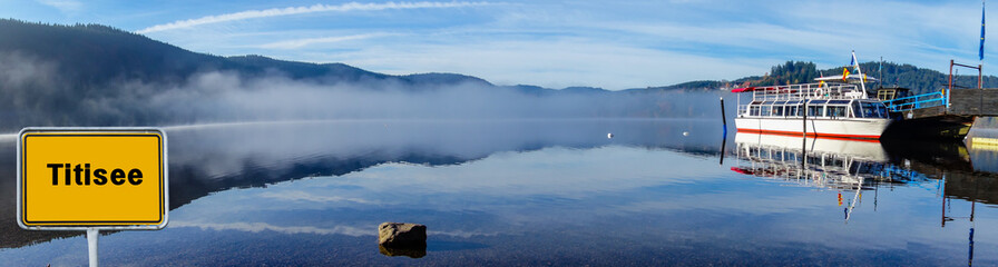 Titisee Schild Panorama