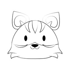 tiger cute animal cartoon icon image vector illustration design