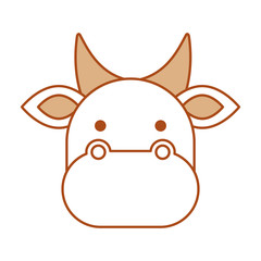 christmas cow animal of manger cartoon