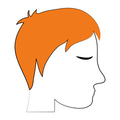 Human head silhouette icon vector illustration graphic design