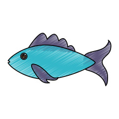 Cute fish cartoon icon vector illustration graphic design