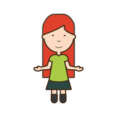 cartoon girl icon