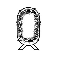 straw cradle manger christianity element icon