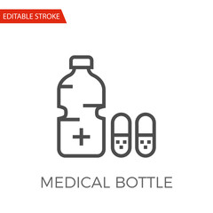 Medical Bottle Vector Icon