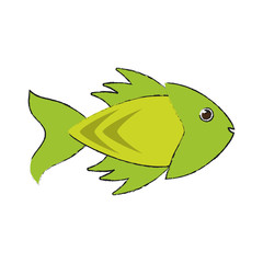Cute fish cartoon icon vector illustration graphic design