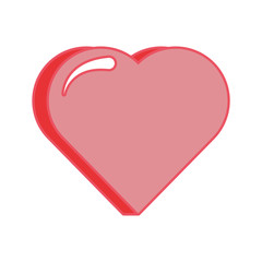 heart icon over whtie background vector illustration