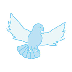 peace dove icon over white background vector illustration