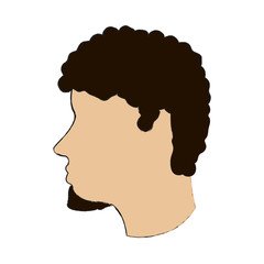 Man head silhouette icon vector illustration graphic design