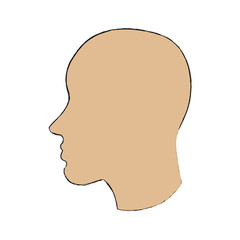 Man head silhouette icon vector illustration graphic design