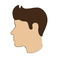 Man head silhouette icon vector illustration graphic design