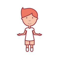 cartoon boy icon over white background colorful design  vector illustration
