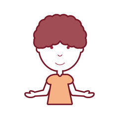 cartoon boy icon over white background colorful design  vector illustration