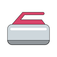 curling stone winter sports related icon image vector illustration design 