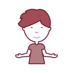 cartoon boy icon over white background colorful design  vector illustration