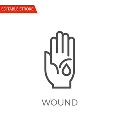 Fototapeta premium Wound Vector Icon