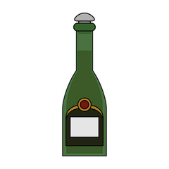 liquor bottle with blank label icon image vector illustration design 