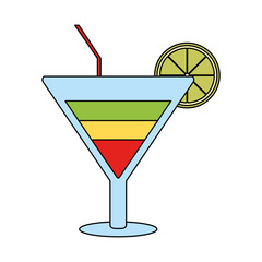 tropical cocktail drink icon image vector illustration design 