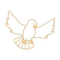 peace dove icon over white background vector illustration