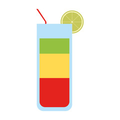 tropical cocktail drink icon image vector illustration design 