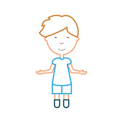 cartoon boy icon over white background vector illustration