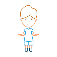cartoon boy icon over white background vector illustration
