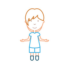 cartoon boy icon over white background vector illustration