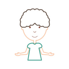 cartoon boy icon over white background vector illustration