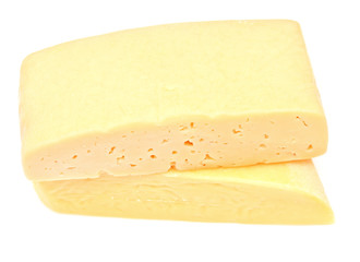 two pieces of cheese