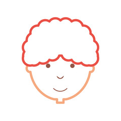 cartoon boy face icon over white background vector illustration