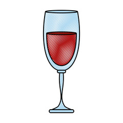 Delicious wine cup icon vector illustration graphic design