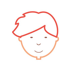 Obraz na płótnie Canvas cartoon boy face icon over white background vector illustration