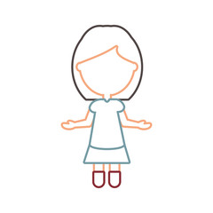 avatar girl icon over white background colorful design vector illustration