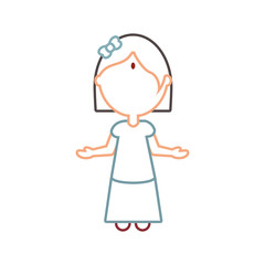 avatar girl icon over white background colorful design vector illustration