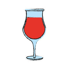 Delicious wine cup icon vector illustration graphic design