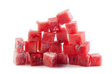 Watermelon fruit cube slice