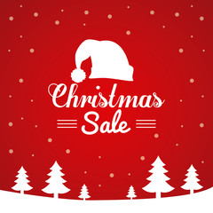 Christmas sale flyer icon vector illustration graphic design