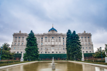Fototapeta premium The Sabatini Gardens in Madrid, Spain.