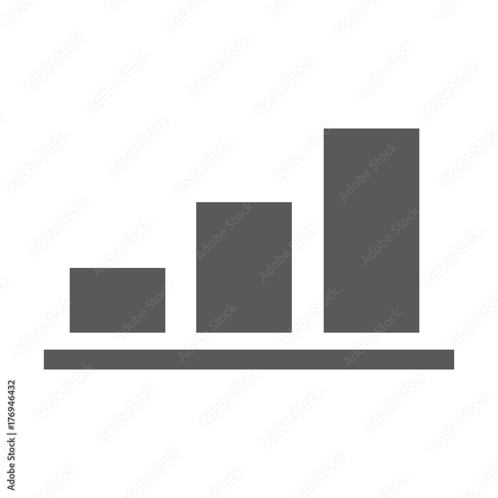 Poster chart icon vector simple