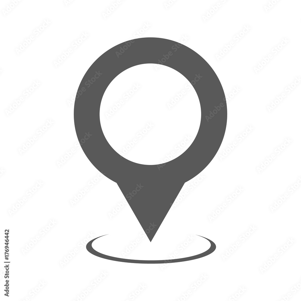 Poster map pointer icon vector simple